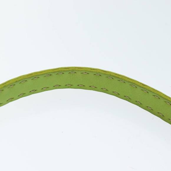 FENDI Celeria Mamma Baguette Shoulder Bag Leather Green Auth yk12521 - Picture 14 of 16